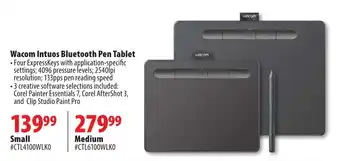 London Drugs Wacom Intuos Bluetooth Pen Tooth offer