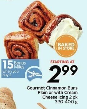Sobeys Gourmet Cinnamon Buns offer