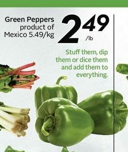 Sobeys Green Peppers offer
