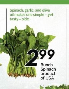 Sobeys Bunch Spinach offer