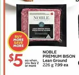 Sobeys Noble Premium Bison Lean Ground offer