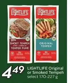 Sobeys Lightlife Original or Smoked Tempeh offer