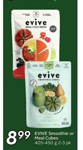 Sobeys Evive Smoothie or Meal Cubes offer