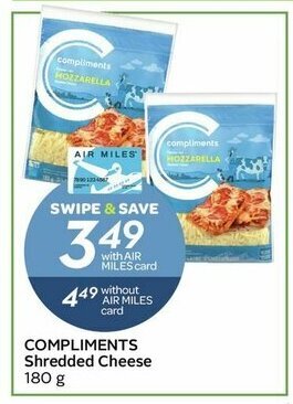 Sobeys Compliments Shredded Cheese offer