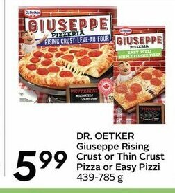 Sobeys Dr. Oetker Giuseppe Rising Crust or Thin Crust Pizza or Easy Pizzi offer