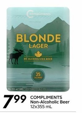 Sobeys Compliments Non-Alcoholic Beer offer