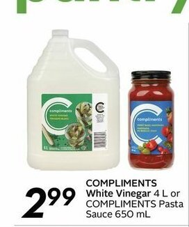 Sobeys Compliments White Vinegar offer