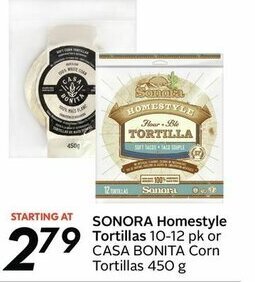 Sobeys Sonora Homestyle Tortillas offer