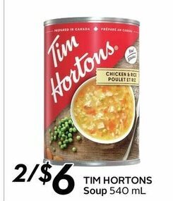 Sobeys Tim Hortons Soup offer