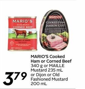 Sobeys Mario's Cooked Ham or Corned Beef offer
