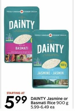 Sobeys Dainty Jasmine or Basmati Rice offer