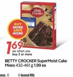 Sobeys Betty Crocker Supermoist Cake Mixes offer