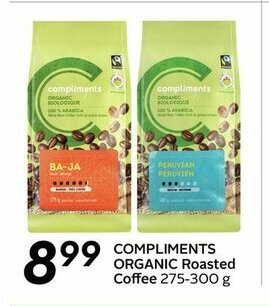 Sobeys Compliments Organic Roasted Coffee offer