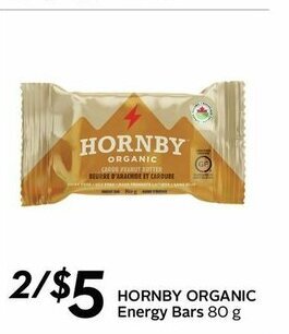 Sobeys Hornby Organic Energy Bars offer