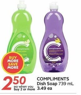 Sobeys Compliments Dish Soap offer