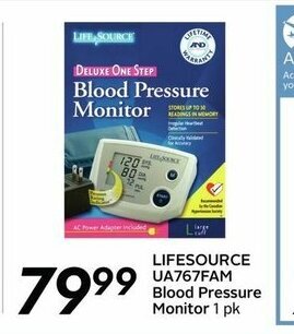 Sobeys Lifesource UA767FAM Blood Pressure Monitor offer