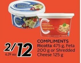 Sobeys Compliments Ricotta offer