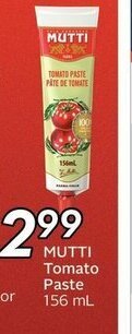 Sobeys Mutti Tomato Paste offer