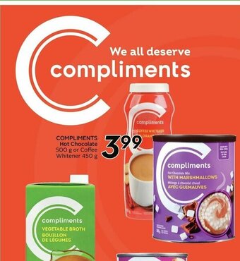 Sobeys Compliments Hot Chocolate offer