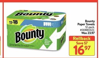 Walmart Bounty Paper Towels offer