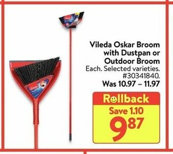 Walmart Vileda Oskar Broom With Dustpan or Outdoor Broom offer