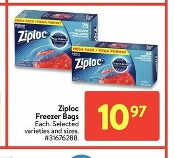 Walmart Ziploc Freezer Bags offer