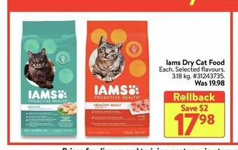 Walmart Iams Dry Cat Food offer