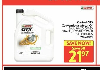 Walmart Castrol GTX Conventional Motor Oil offer