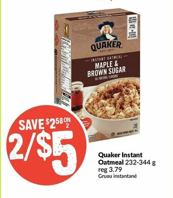 FreshCo Quaker Instant Oatmeal offer