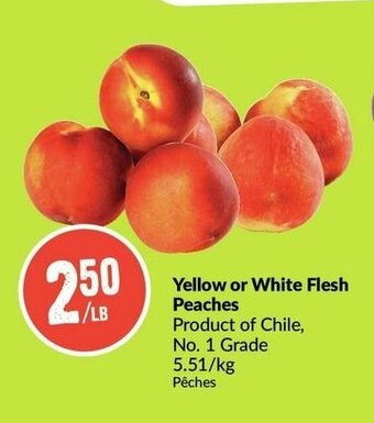 FreshCo Yellow or White Flesh Peaches offer