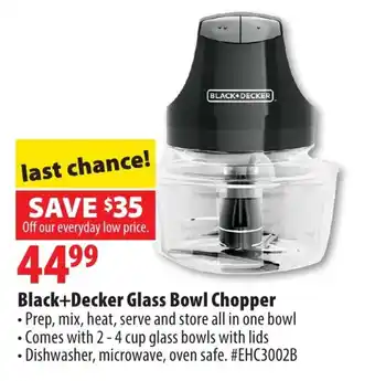 Black+Decker Glass Bowl Chopper