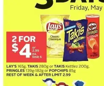 Rexall Lay's Takis Pringles offer