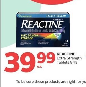 Rexall Reactine offer