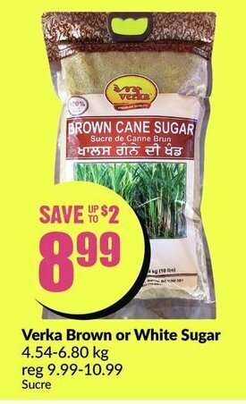 FreshCo Verka brown or white sugar offer