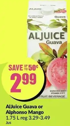 FreshCo Aljuice guava or alphonso mango offer