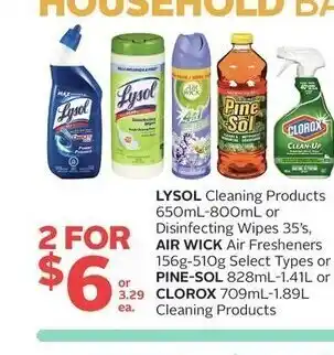Rexall Lyson Air wick Pine-Sol Clorox offer