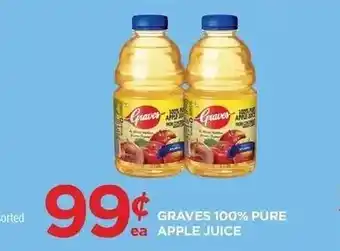 Graves 100% Pure Apple Juice