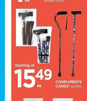 Lawtons Drugs Compliments Canes offer