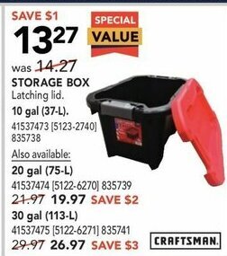 RONA Storage Box offer