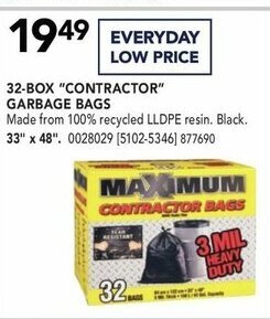 RONA 32-Box Contractor Garbage Bags offer