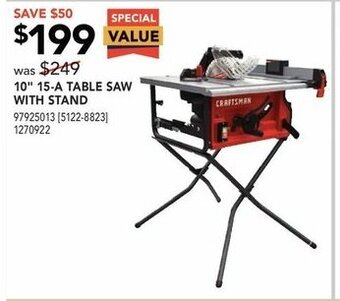 RONA 10 15-A Table Saw With Stand offer