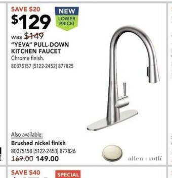 RONA Yeva Pull-Down Kitchen Faucet offer