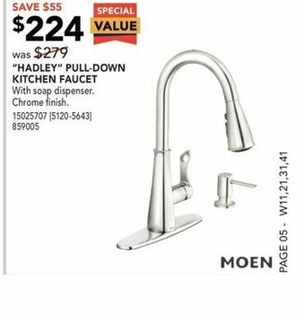 RONA Hadley Pull-Down Kitchen Faucet offer