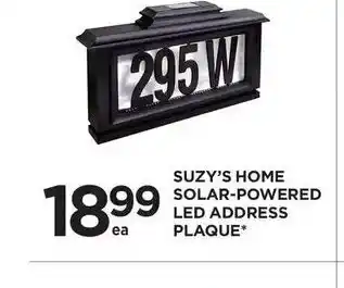Lawtons Drugs Suzy's Home Solar-Powered Led Address Plaque offer