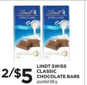 Lindt Swiss Classic Chocolate Bars