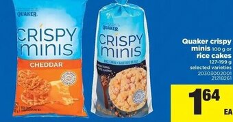 Real Canadian Superstore Quaker Crispy Minis RIce Cakes offer