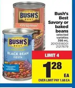 Real Canadian Superstore Bush's Best Savory Or Baked Beans offer