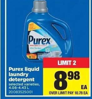 Real Canadian Superstore Purex Liquid Laundry Detergent offer