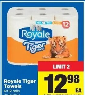 Real Canadian Superstore Royale Tiger Towels offer