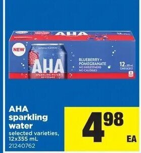 Real Canadian Superstore Aha Sparkling Water offer